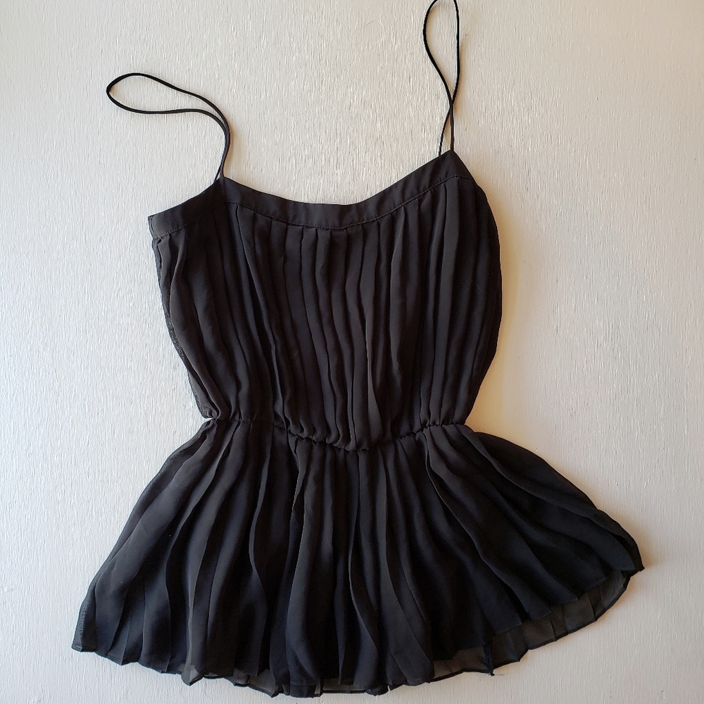 Pleated peplum top